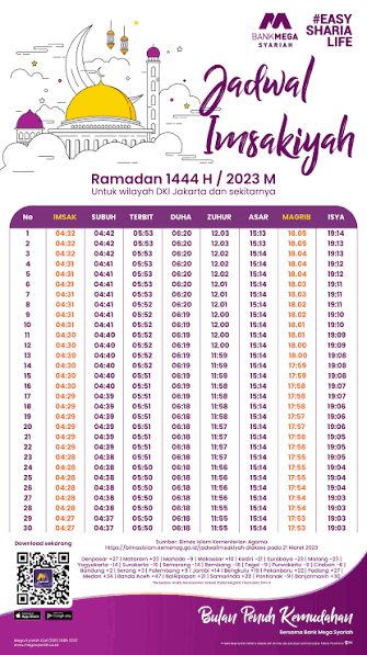 contoh imsakiyah